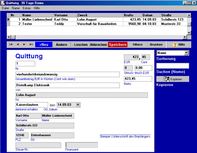 Quittung Erstellen Sie Bequem Und Einfach Ihre Quittungen Quittungs